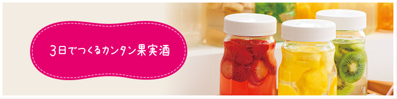 3日でつくるカンタン果実酒