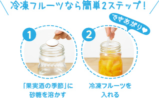 冷凍フルーツならカンタン2ステップ