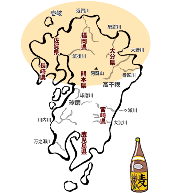 本場九州 焼酎マップ 本格焼酎 こだわり蔵 宝酒造株式会社