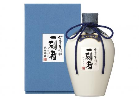 全量芋焼酎「一刻者」＜長期貯蔵＞２５°　７２０ｍｌ陶器参考小売価格：４，０００円　(消費税抜き)