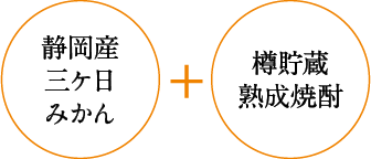 （静岡産三ケ日みかん）＋（樽貯蔵焼酎）