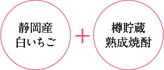 （静岡産白いちご）＋（樽貯蔵焼酎）