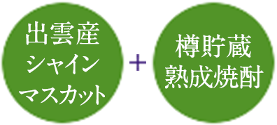 出雲産シャインマスカット＋樽貯蔵熟成焼酎