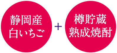 静岡産 白いちご＋樽貯蔵熟成焼酎