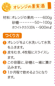 オレンジの果実酒