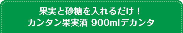 果実と砂糖を入れるだけ！ カンタン果実酒 900mlデカンタ