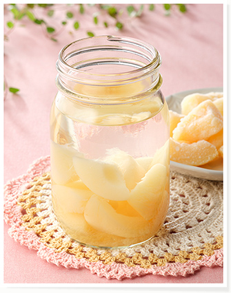 冷凍白桃の果実酒