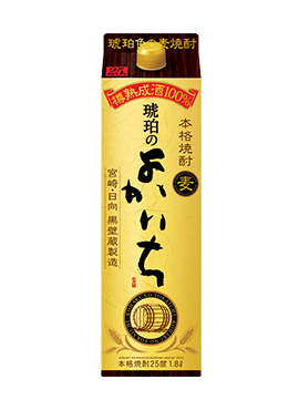 本格焼酎 琥珀のよかいち＜麦＞　25度 1.8L 紙パック