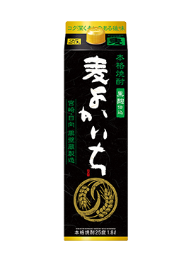 本格焼酎 よかいち＜麦＞黒麹　25度 1.8L 紙パック